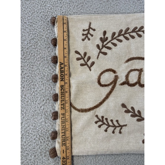 Pottery Barn Gather Lumbar Pillow Cover 16 x 26" Embroidered Thanksgiving Fall - Picture 3 of 6